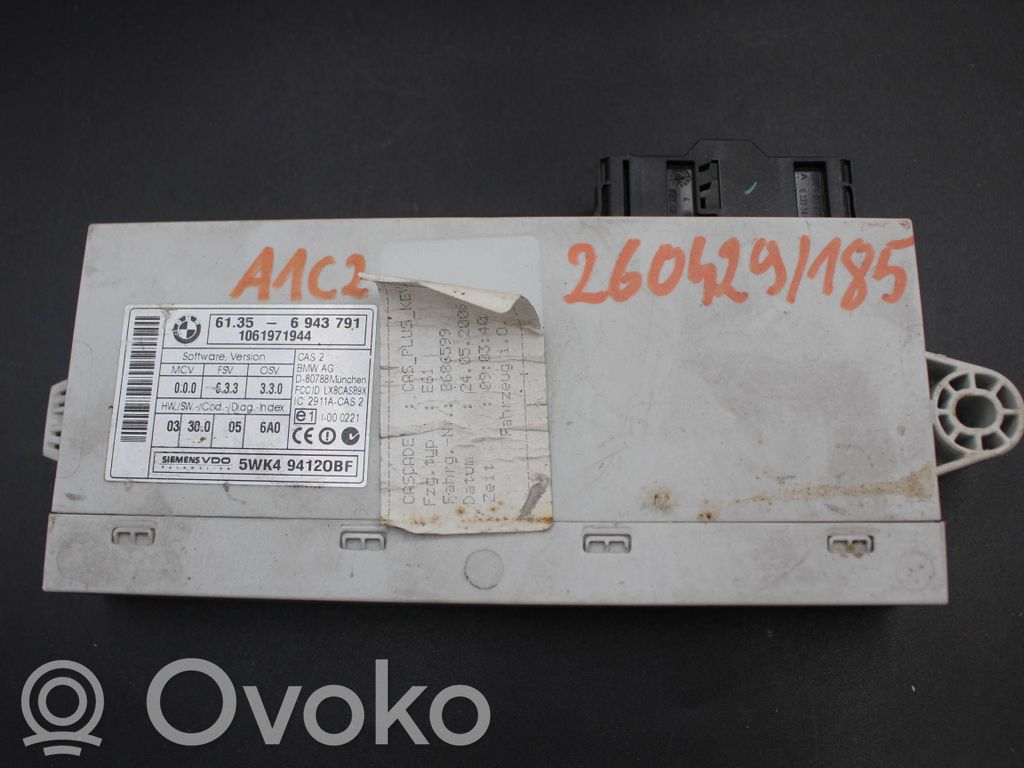 BMW 5 E60 E61 CAS valdymo blokas/ modulis 