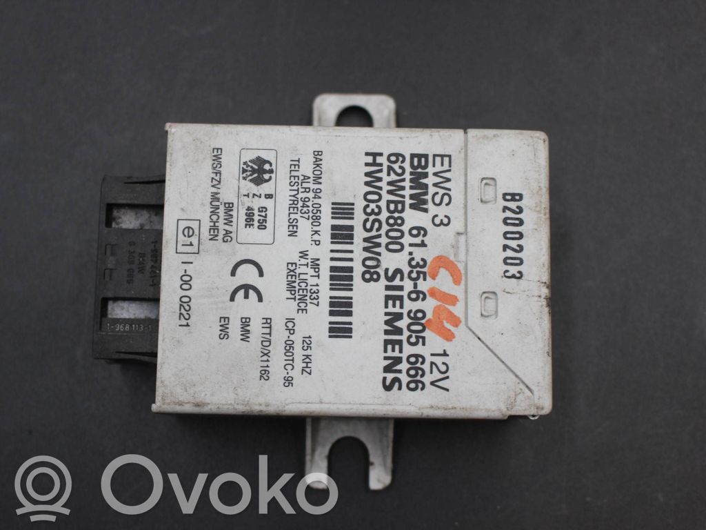 Immobilizer control unit/module   6905666,B200203,HW03SW08,62WB800