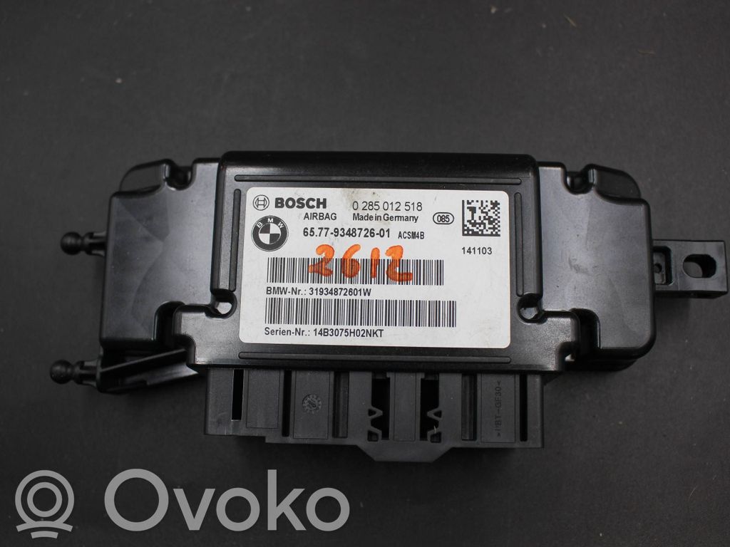 BMW 3 F30 F35 F31 Sterownik / Moduł Airbag 