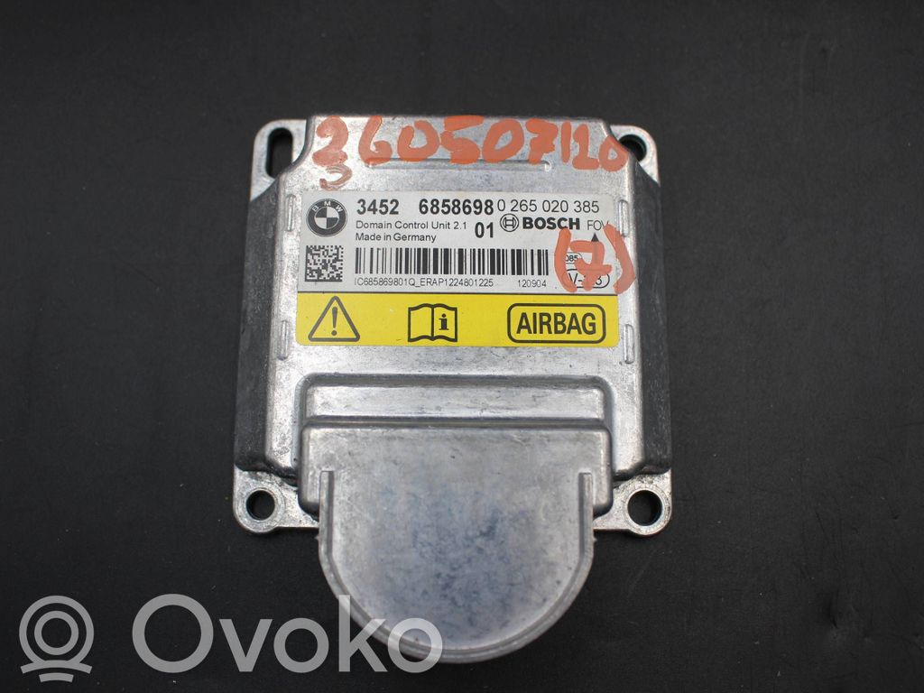 BMW 3 F30 F35 F31 Unidad de control/módulo del Airbag 