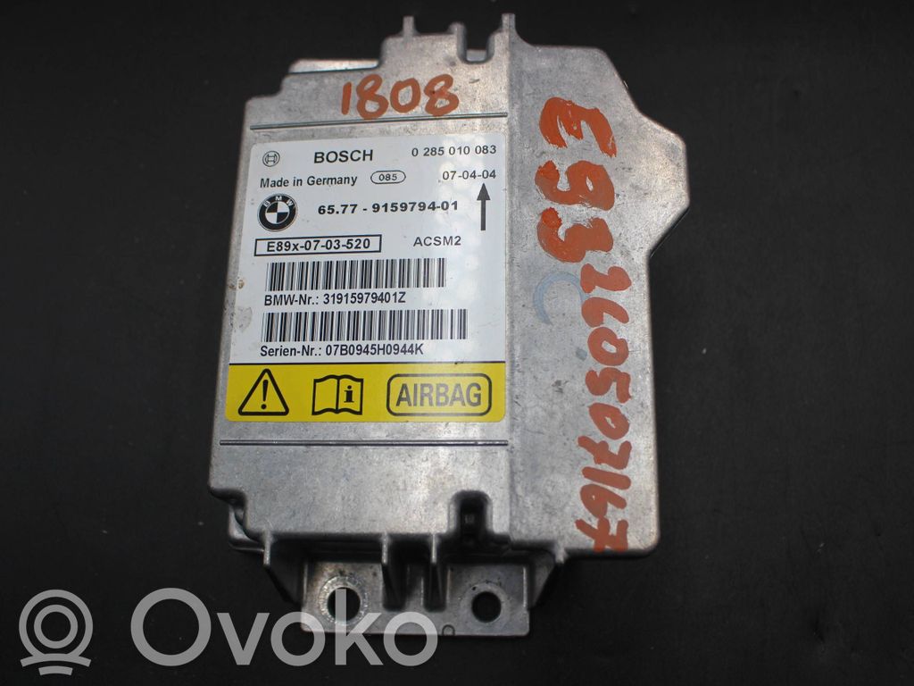BMW 3 E92 E93 Module de contrôle airbag 