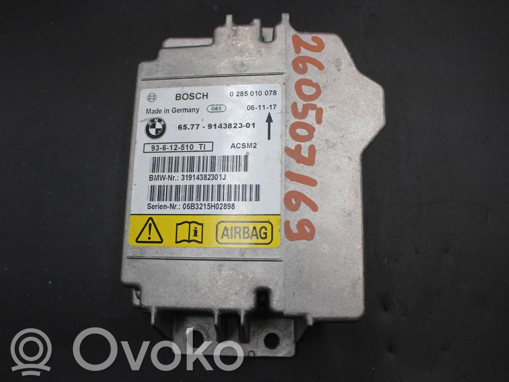 BMW 3 E92 E93 Module de contrôle airbag 