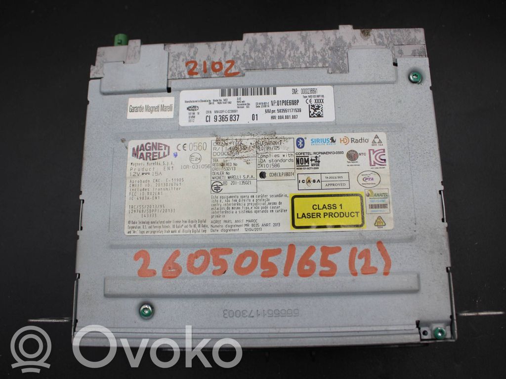 Panel / Radioodtwarzacz CD/DVD/GPS   9365837,F0201407502,CQM10831C,MM00FFC0236691