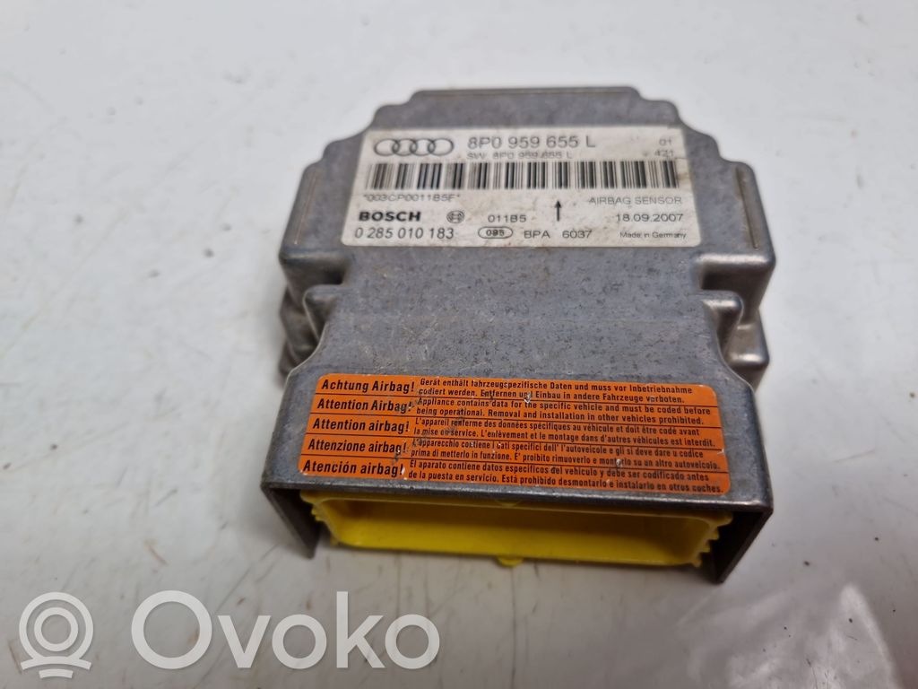 Audi A3 S3 A3 Sportback 8P Centralina/modulo airbag 