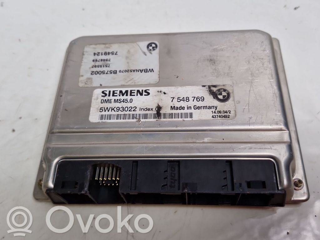 BMW 5 E60 E61 Calculateur moteur ECU 