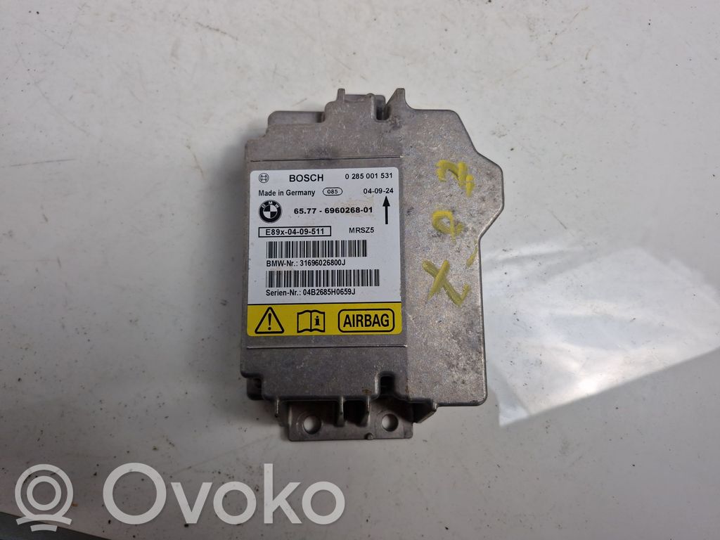 Airbag control unit/module   0285001531,6960268,31696026800J