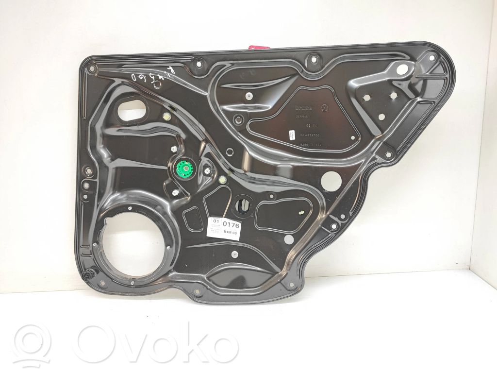 Volkswagen PASSAT B7 Mechanizm podnoszenia szyby tylnej bez silnika 