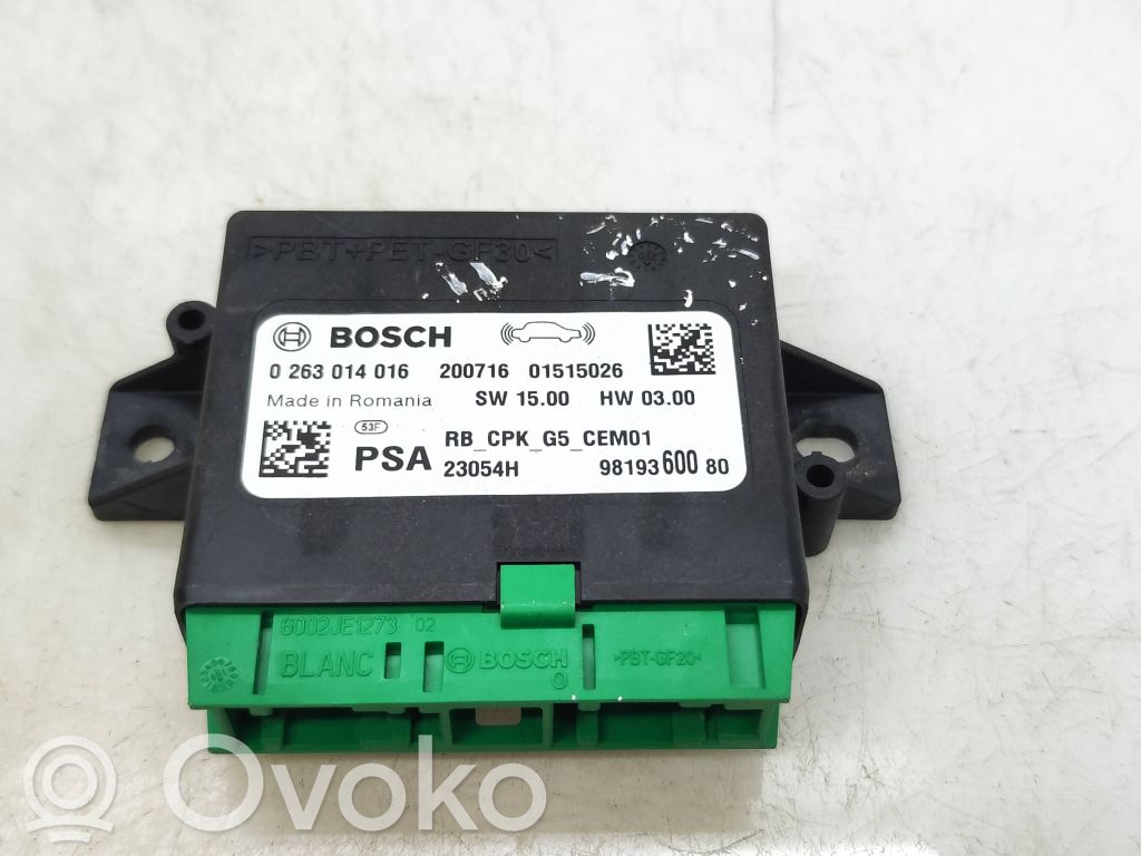 Other control units/modules   0263014016,200716,9819360080,01515026