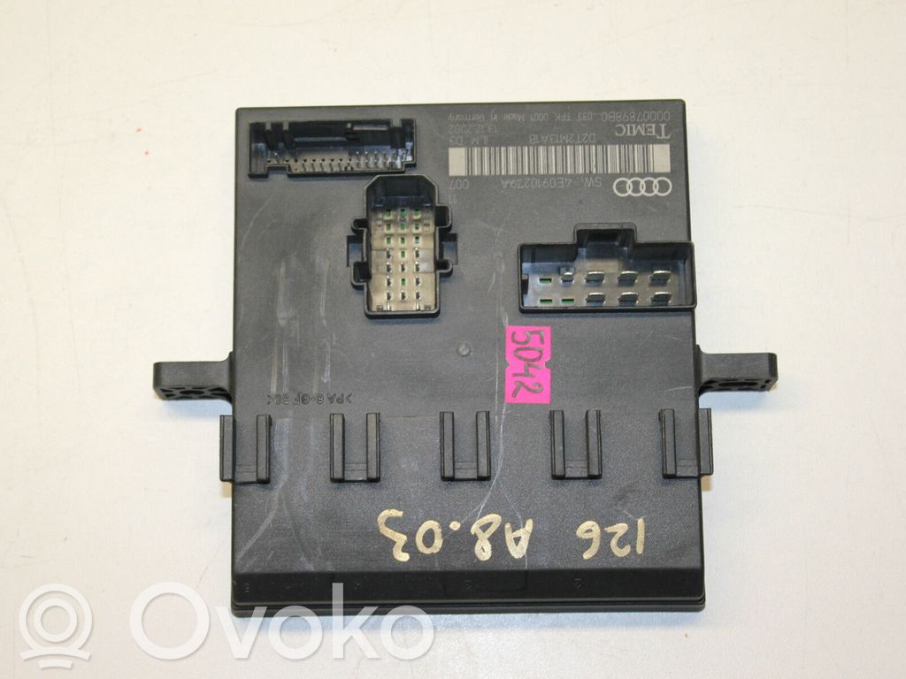 Audi A8 S8 D3 4E Comfort/convenience module 