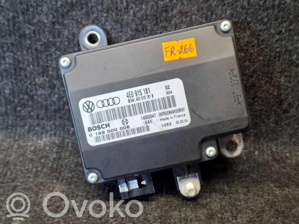 Audi A8 S8 D3 4E Citu veidu vadības bloki / moduļi 