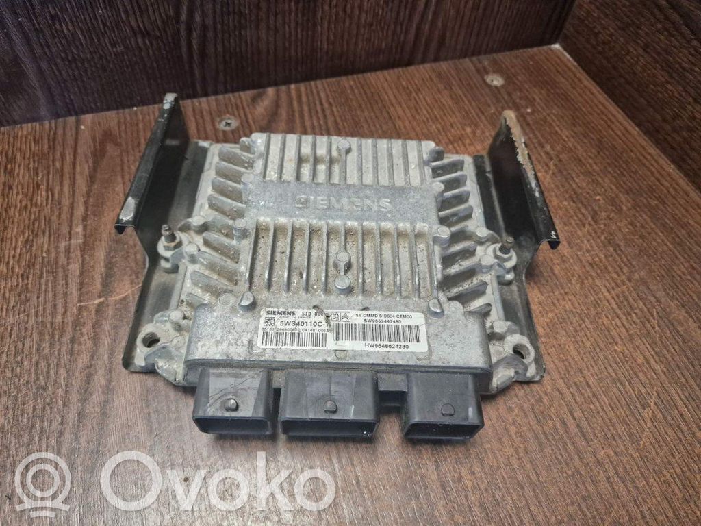 Engine control unit/module   5WS40110CT,5WS40110CT,SW9653447480,HW9648624280