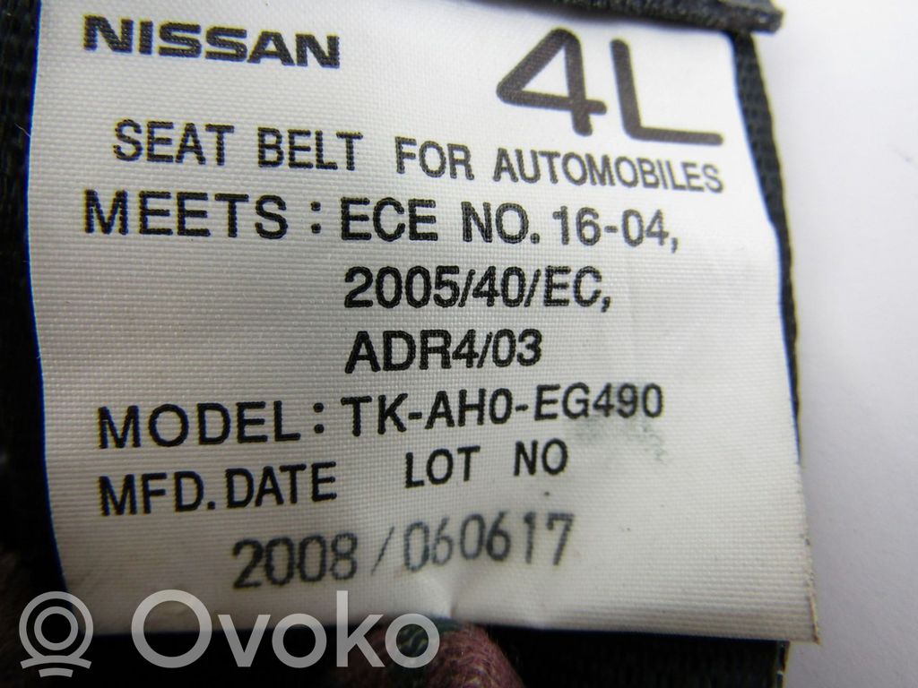 Nissan Murano Z51 Centură spate 