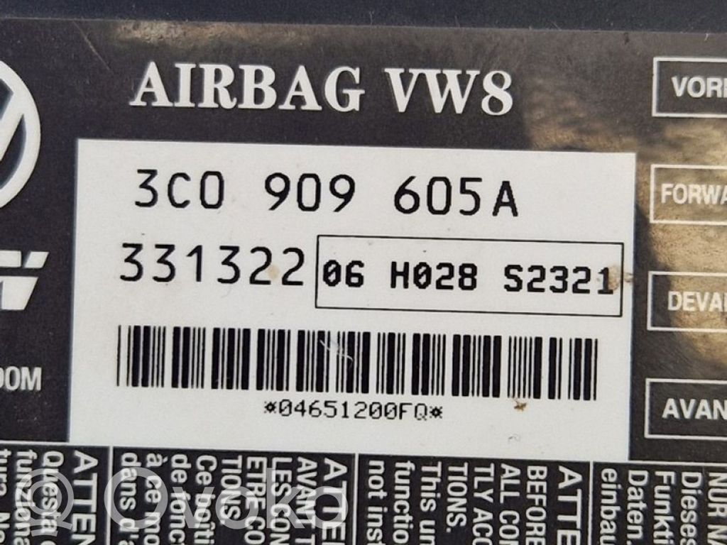 Volkswagen PASSAT B6 Centralina/modulo airbag