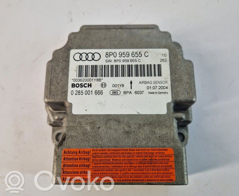 Audi A3 S3 A3 Sportback 8P Centralina/modulo airbag