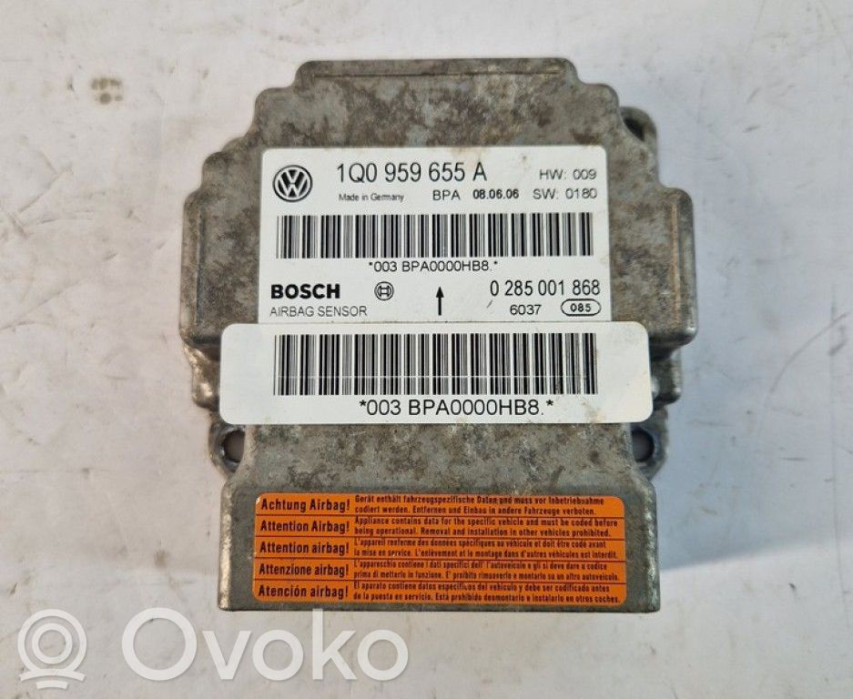 Unidad de control/módulo del Airbag   1Q0959655A,1Q0959655A,1Q0959655A,0285001868