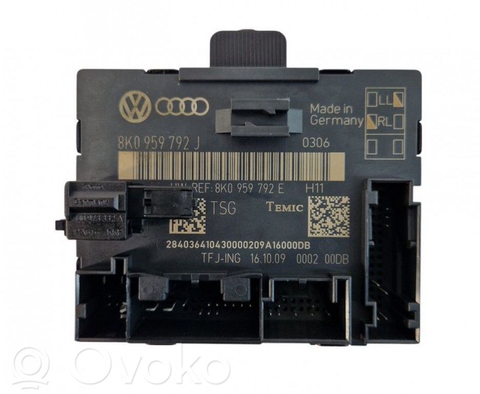 Audi A4 S4 B8 8K Unitate/modul comandă uși 