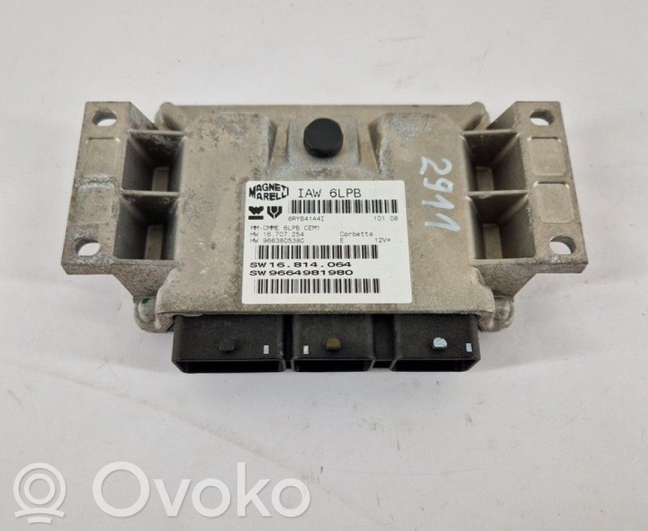 Sterownik / Moduł ECU   CMME6LPBCEM1,CMME6LPBCEM1,CMME6LPBCEM1,9664981980