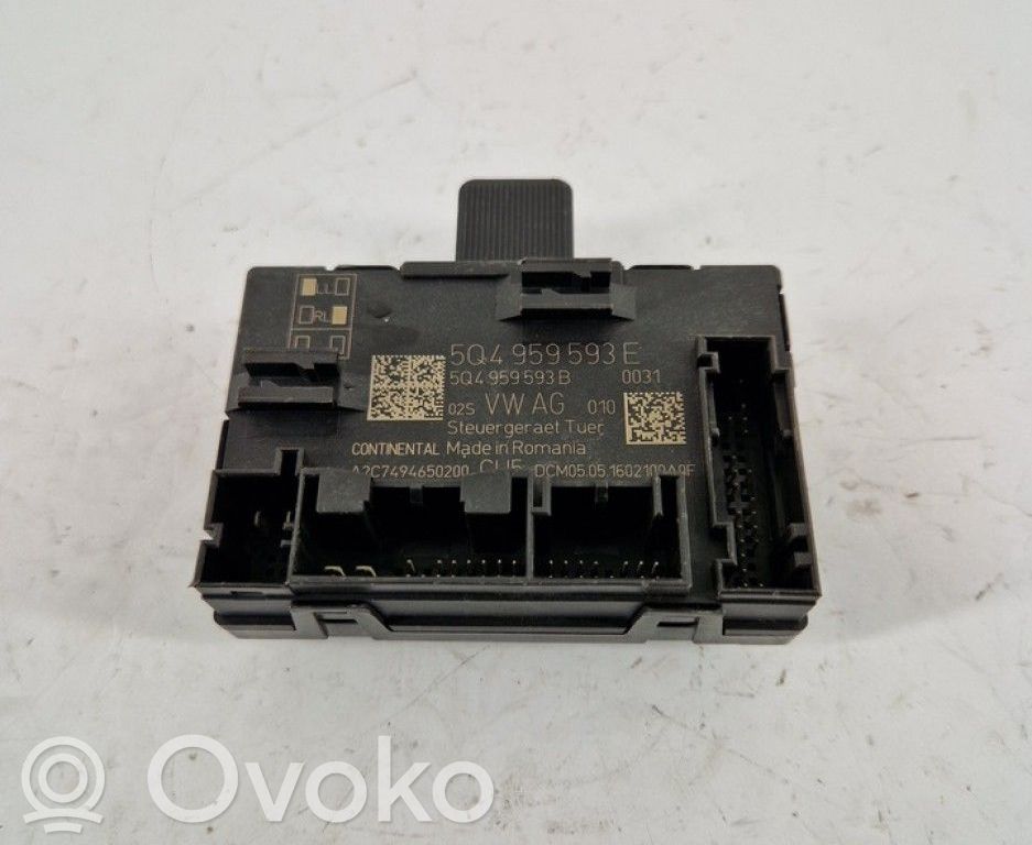 Skoda Octavia Mk3 (5E) Unitate/modul comandă uși 