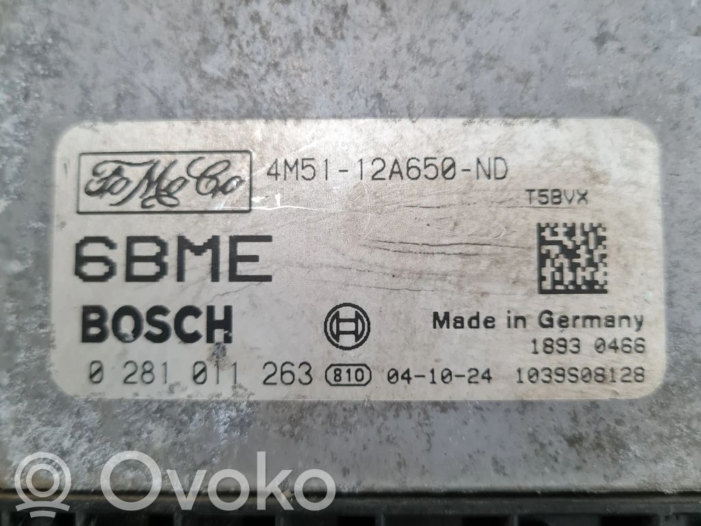 Moottorin ohjainlaite/moduuli   0281011263,4M5112A650ND
