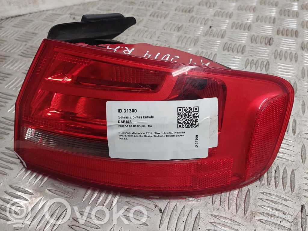 Audi A4 S4 B8 8K Lampa tylna 