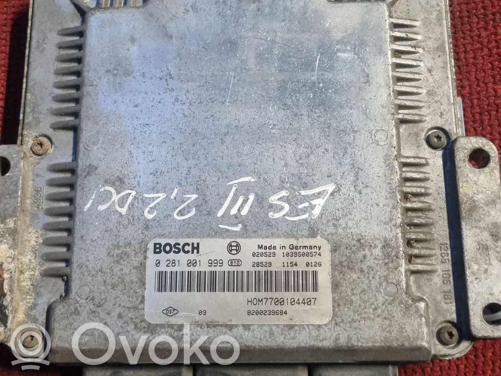 Engine control unit/module   8200239684,0281001999