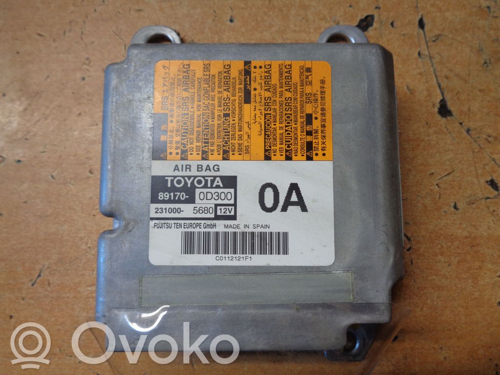 Toyota Yaris Sterownik / Moduł Airbag 