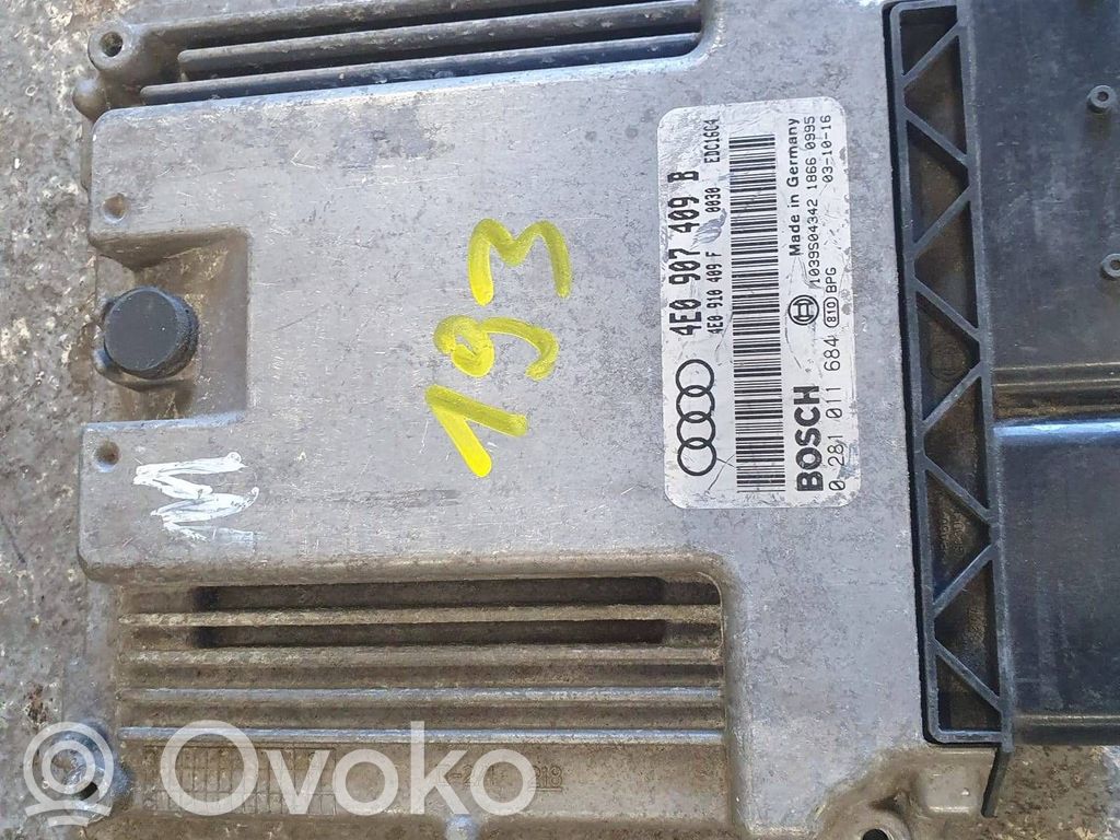 Unidad de control/módulo del motor   4E0907409B,0281011684