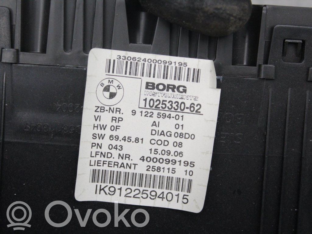 BMW 3 E90 E91 Spidometrs (instrumentu panelī) 