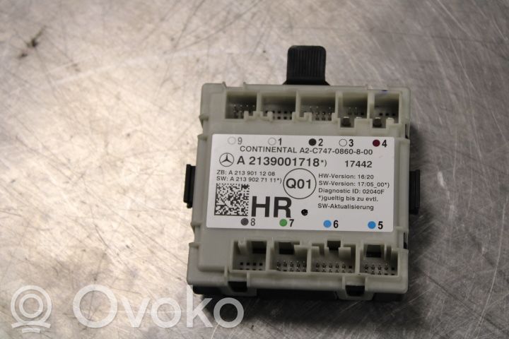 Unité de commande module de porte   A2139001718