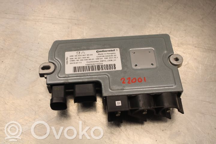 Peugeot 508 II Module de commande marche/arrêt 