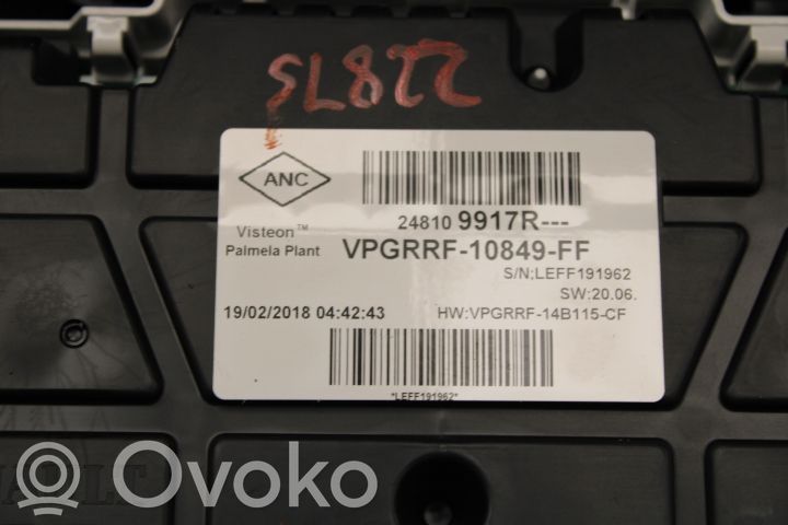 Renault Clio IV Geschwindigkeitsmesser Cockpit 