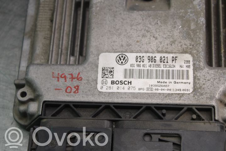 Unité de commande / module d'injection   0281014075,03G906021PF