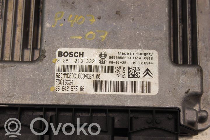 Unité de commande / module d'injection   9664257580,0281013332