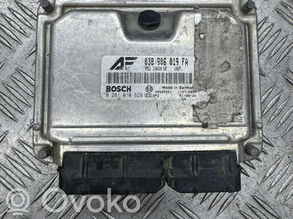 Sterownik / Moduł ECU   038906019FA,0281010629,28SA5521