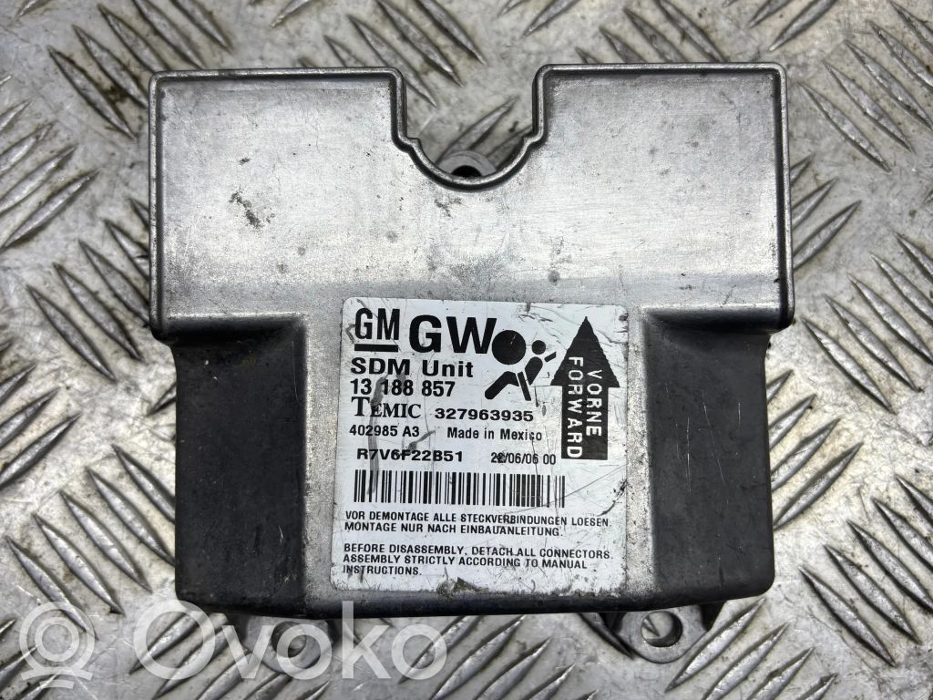 Airbag control unit/module   13188857,327963935,402985A3