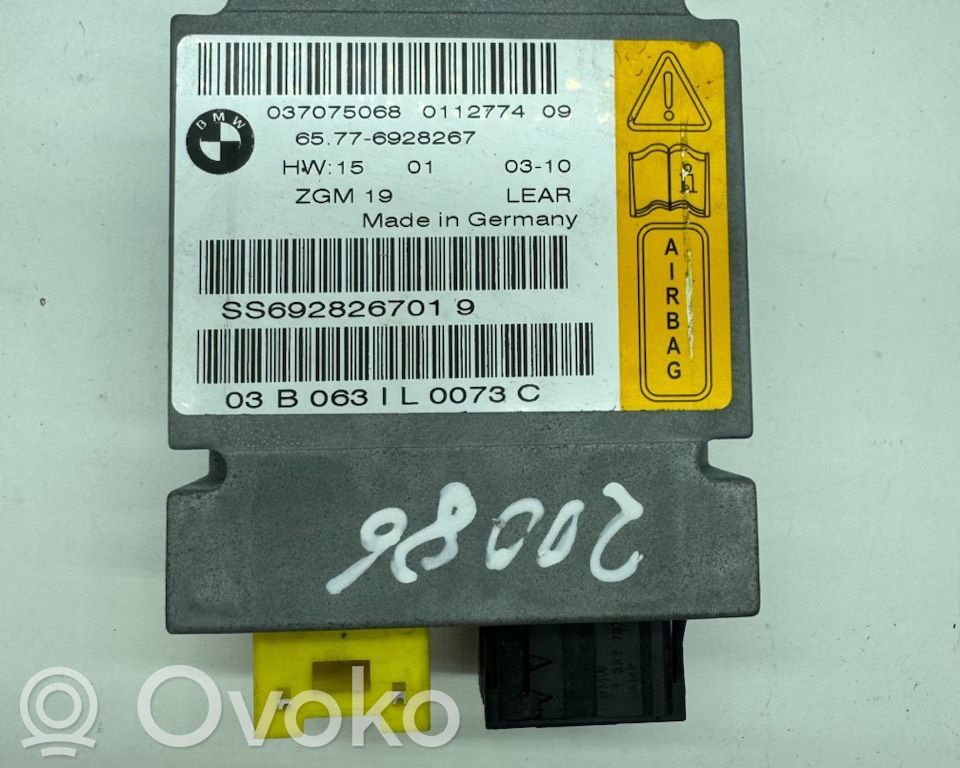 Module de contrôle airbag   65776928267,037075068,6928267