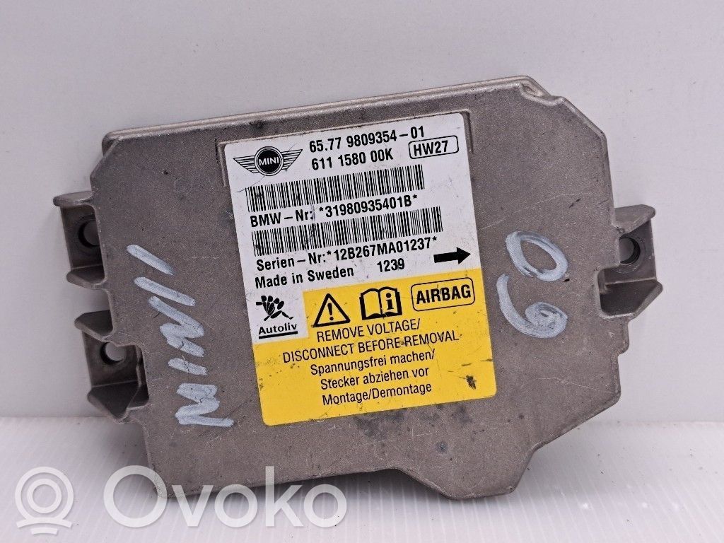 Mini One - Cooper Coupe R56 Airbag control unit/module 