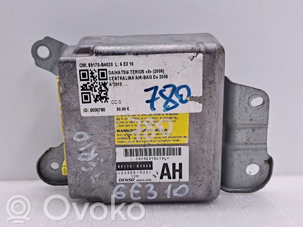 Daihatsu Terios Unitate/modul de comandă airbaguri 