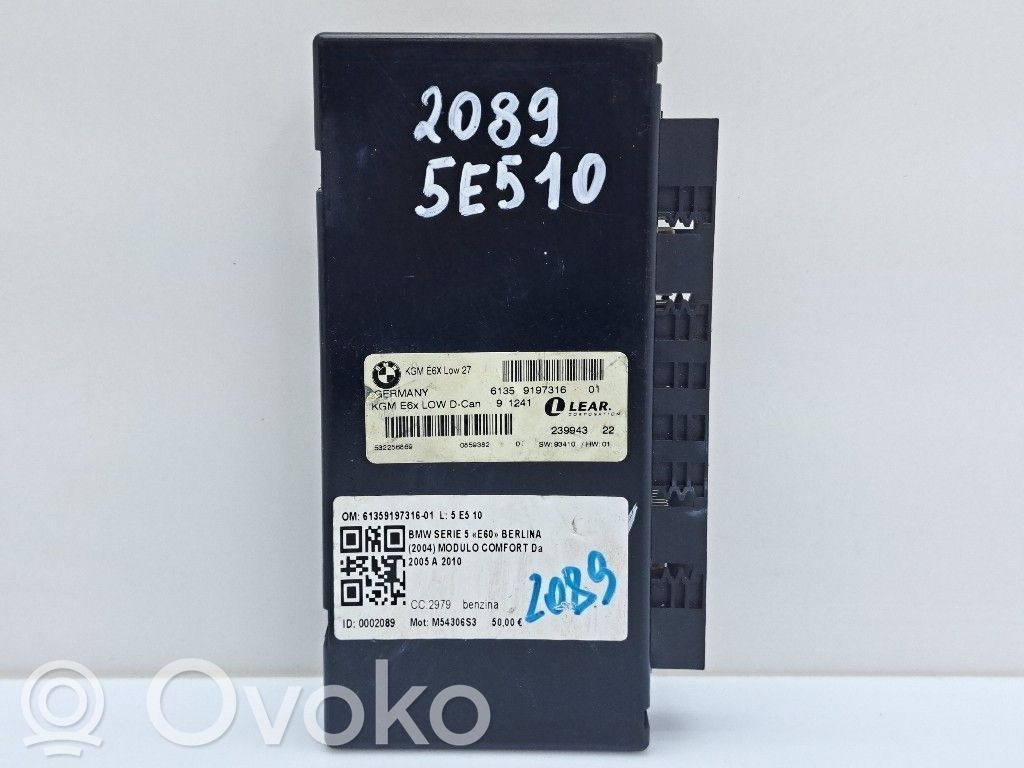 Module confort   61359197316,61359197316,M54306S3