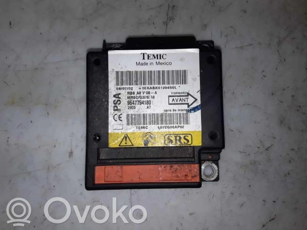 Unidad de control/módulo del Airbag   9647794180