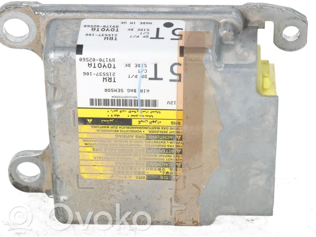 Toyota Auris 150 Turvatyynyn ohjainlaite/moduuli