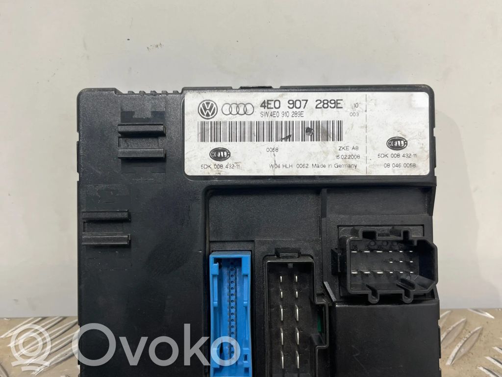 Módulo de confort/conveniencia   4E0907289E,5DK00843211