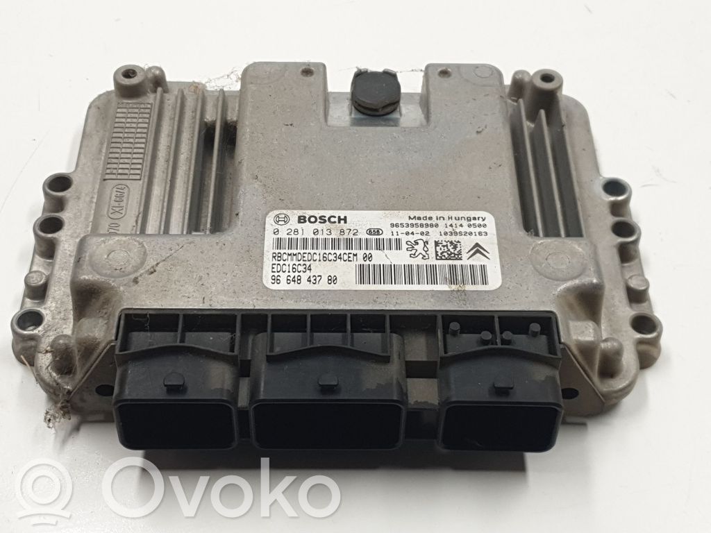 Engine control unit/module   9864843780,0281013872