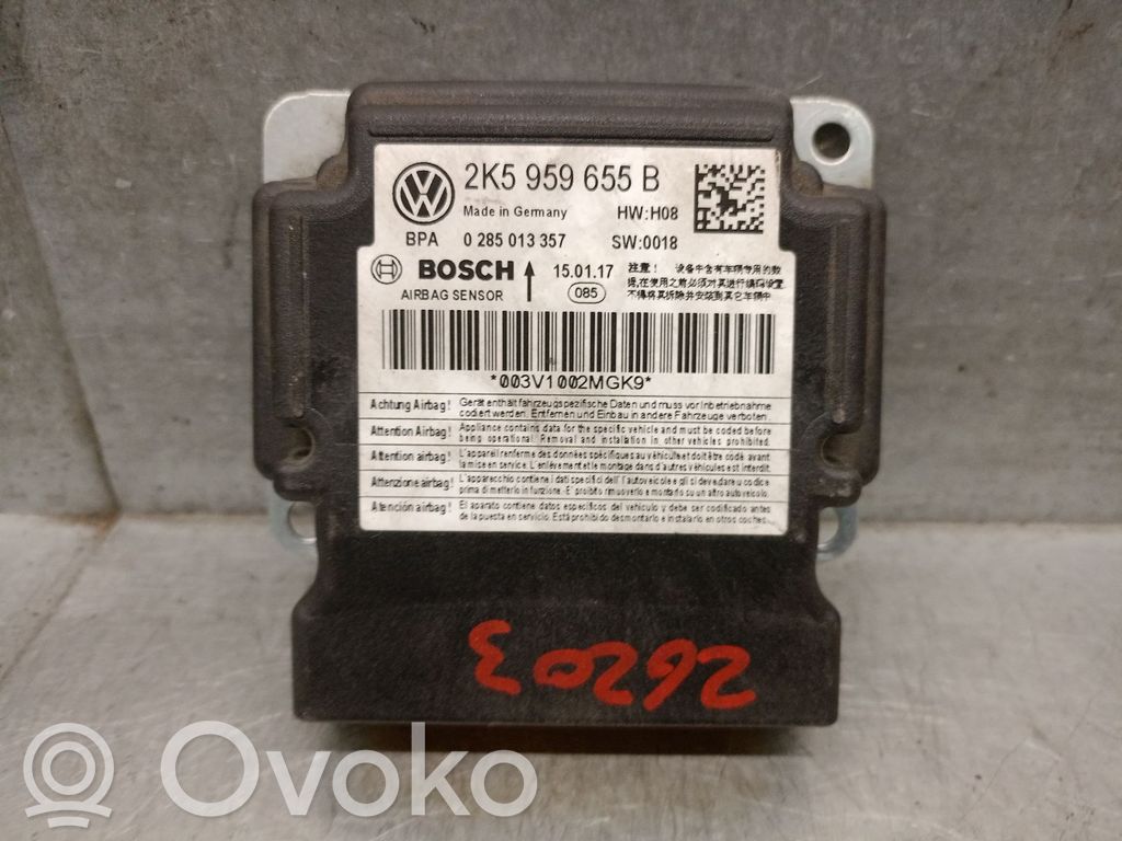 Volkswagen Caddy Module de contrôle airbag 
