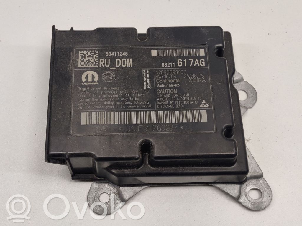 Sterownik / Moduł Airbag   68211617AG,68358974AC,68211617AA,68211617AB,68211617AC,68211617AD,68211617AE,68211617AF,68358974AA,68358974AB