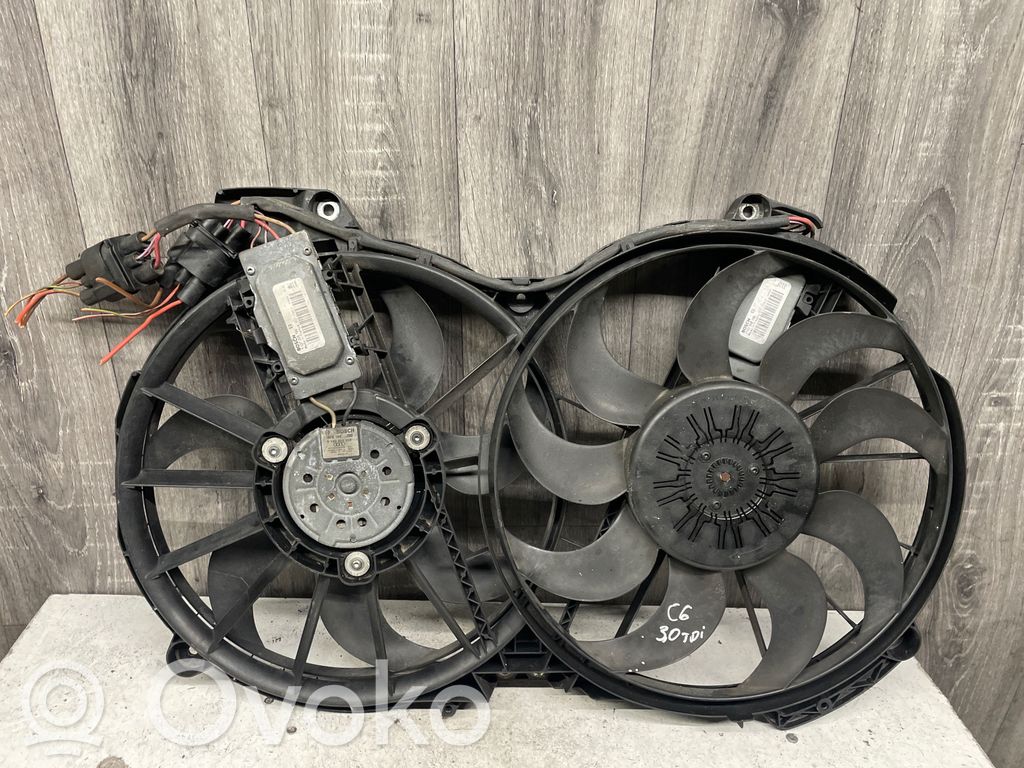 Audi A6 S6 C6 4F Ventilatore di raffreddamento elettrico del radiatore 