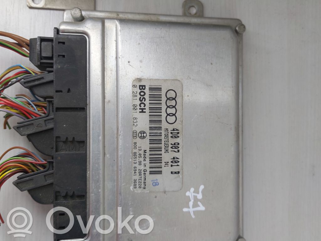 Engine control unit/module   4D0907401B,0281001832