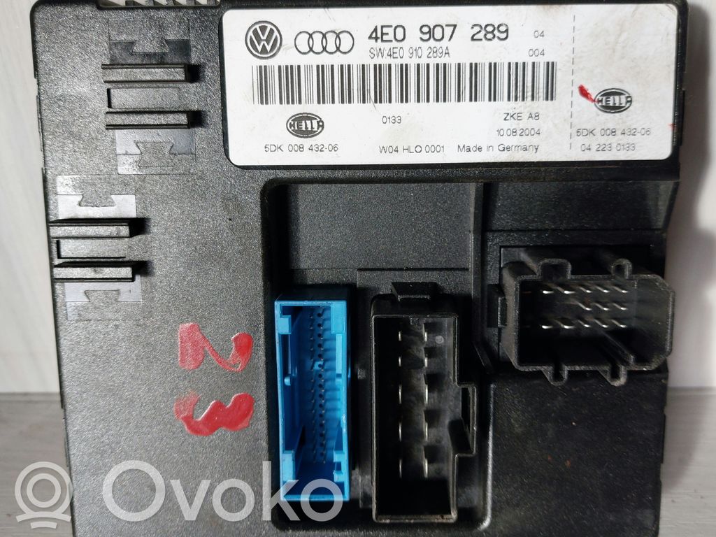 Comfort/convenience module   4E0907289,4E0910289A