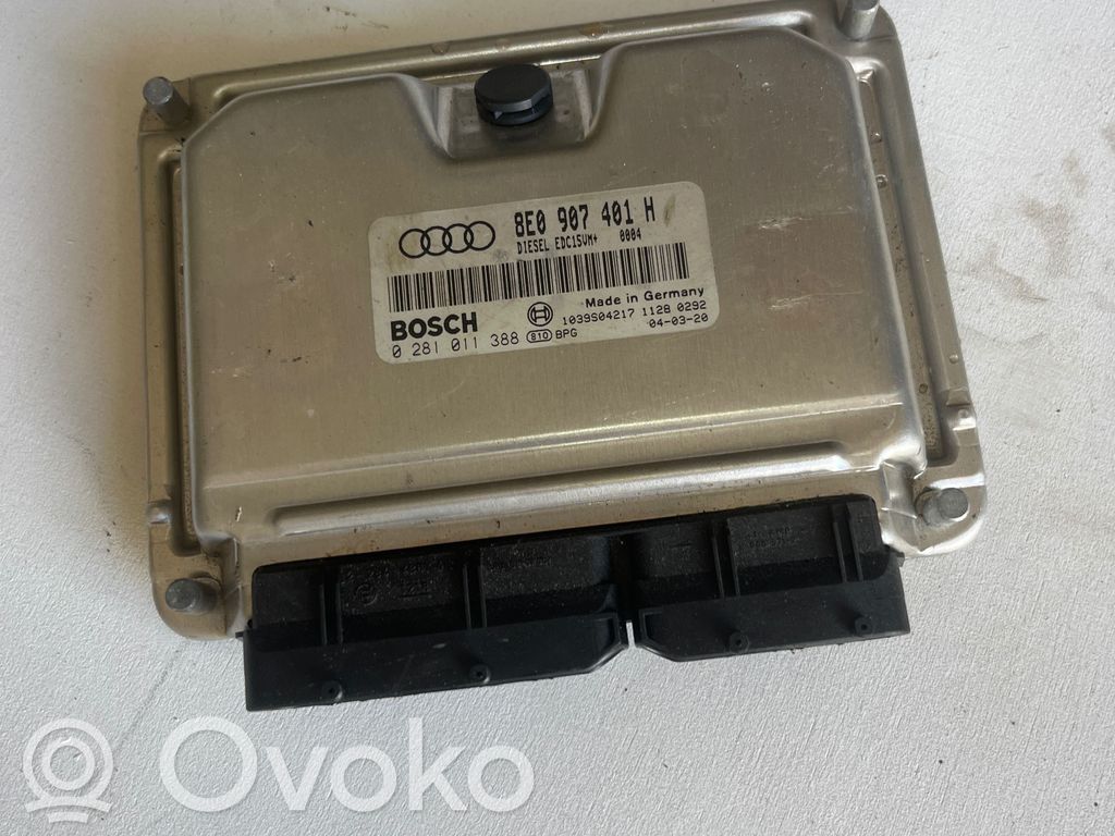 Sterownik / Moduł ECU   8E0907401H,1039S04217,0281011388