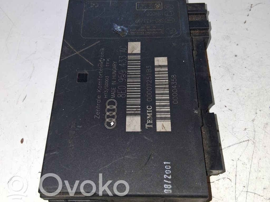 Mukavuusmoduuli   8E0959433AC,H13S0003,00007251B3,00004358